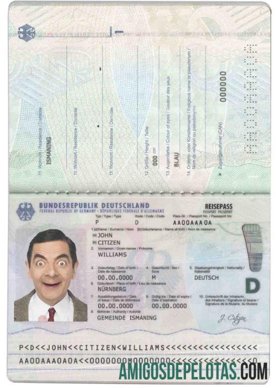 Passe Alemanha (2017 – presente) exemplo real